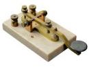 A straight key originally designed and built by Hiram Percy Maxim, W1AW (SK), ARRL First President and Co-founder.